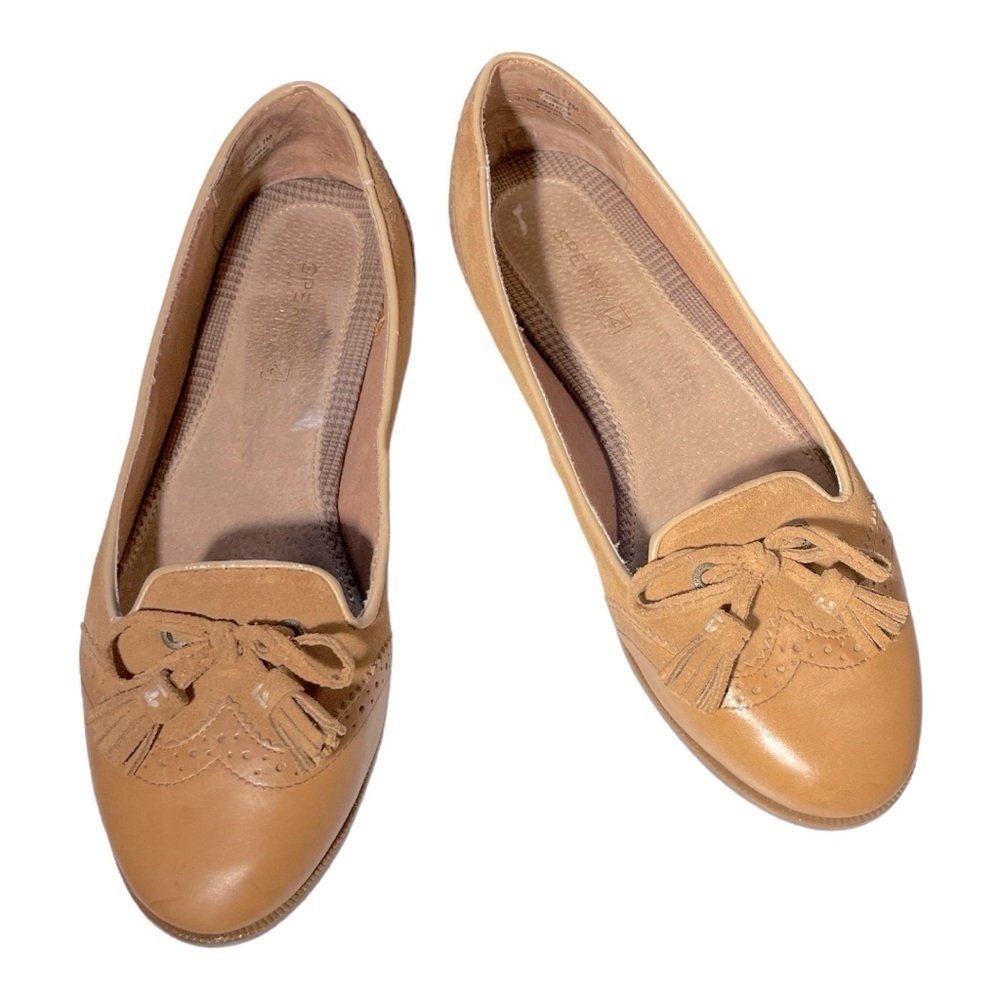 Sperry Top-Sider Tan Leather Tassel Loafers Flats Size 7M - Picture 9 of 15